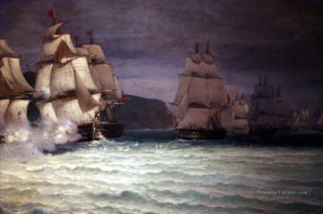Combat du Romulus 2 Batailles navale Peinture à l'huile
